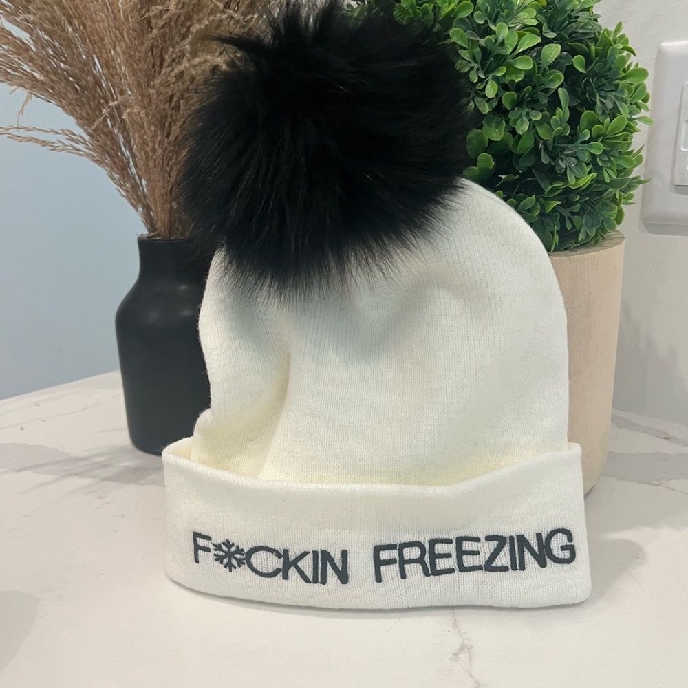 NWOT Winter Beanie with Black Pom Pom